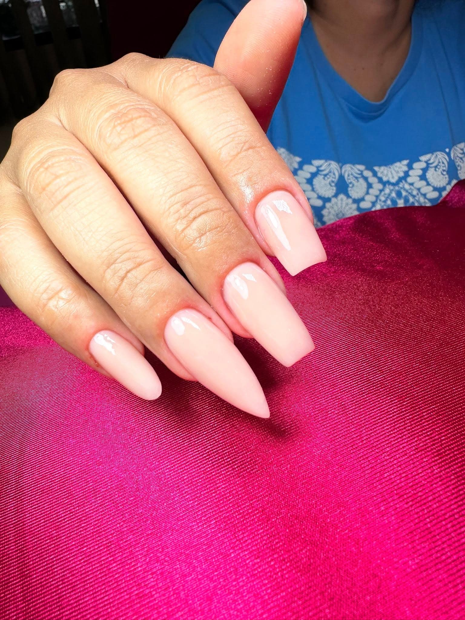 Spa manicure with nude design — Dolls Coiffure